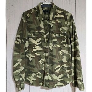 Vans Camouflage Long Sleeve Button Down Shirt Studded XL Classic Fit Y2K